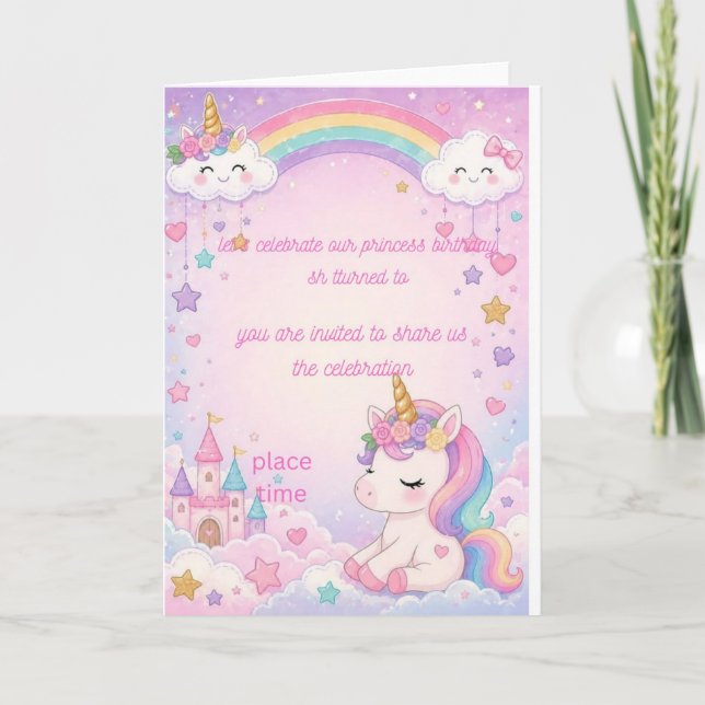 princess bithday invitation (Front)