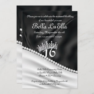 Princess Bling Diamond Party Invitations