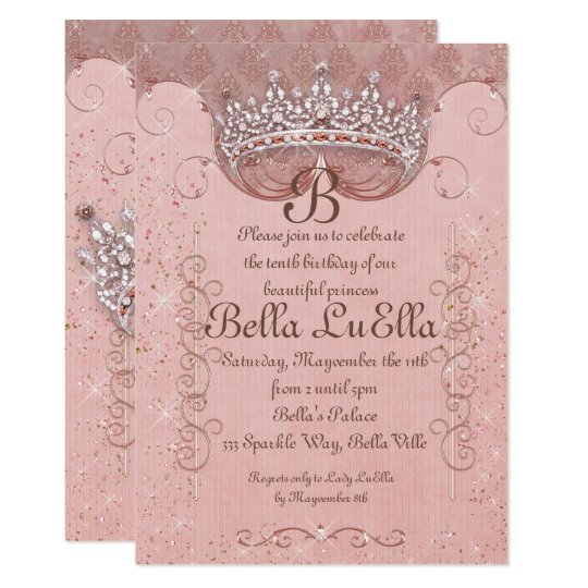 Princess Bling Diamond Party Invitations | Zazzle.com