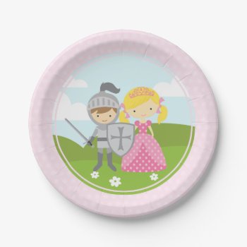 Princess Blond And Knight Party Plates by nslittleshop at Zazzle