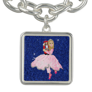 Princess Blonde Haired Ballerina Charm Bracelet