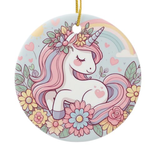 Princess Blossom Ceramic Ornament