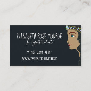 Princess Blue Baby Shower Gift Registry Enclosure Card