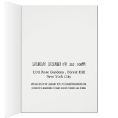 Princess Blue Baby Shower Invitation (Inside (Right))