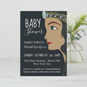 Princess Blue Baby Shower Invitation