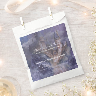 Princess Blue Castle Birthday Favor Bag