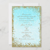 Princess Blue Elegant Storybook Swirl Wedding Invitation (Front)