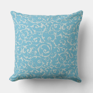 Princess Blue Royal Storybook Fairy Tale Chic Throw Pillow