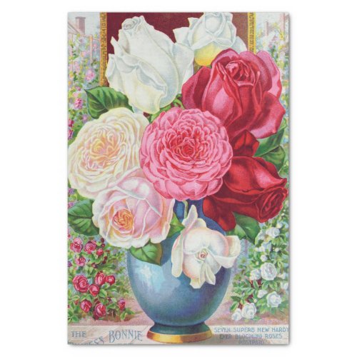 Princess Bonnie and Hardy Roses Antique Print Tissue Paper