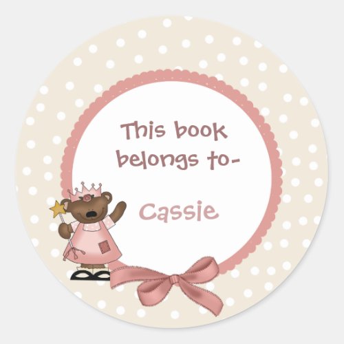 Princess bookplate sticker