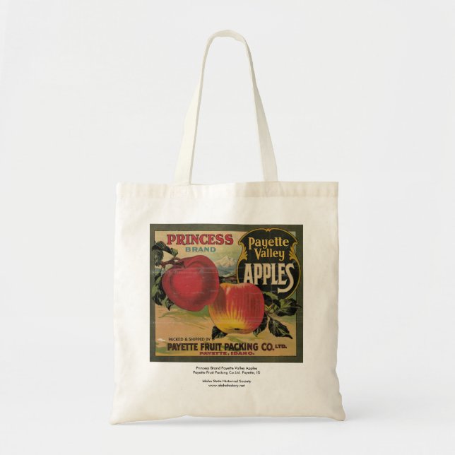Princess Brand Payette Valley Apples Tote Bag (Front)