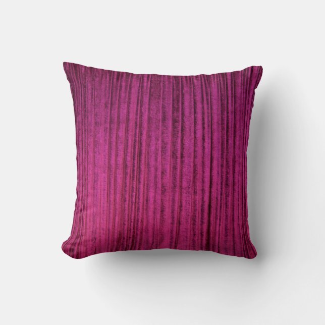 Princess Bright Pink velvet texture print Throw Pillow (Front)