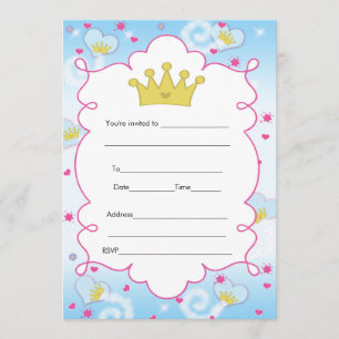Princess Butterfly Invitation Fill In