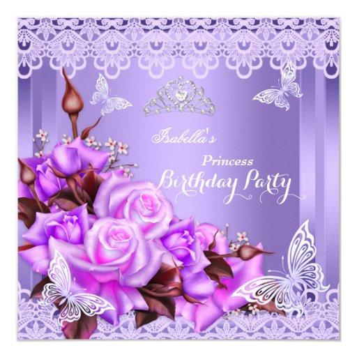 Purple Birthday Party Invitations 7