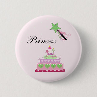 Princess Cake and Green Wand Button