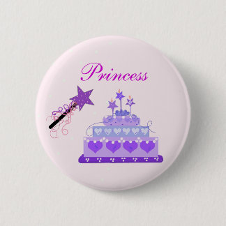 Princess Cake and Wand Pinback Button