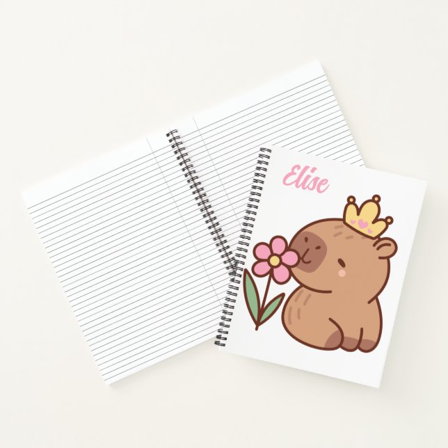 Princess capybara  notebook (Inside)