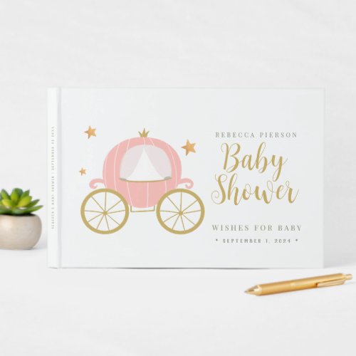 Princess Car Wishes for baby BabyShower Guest Book