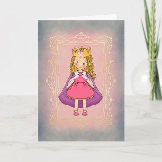 Princess Card, Color in Inside Holiday Card