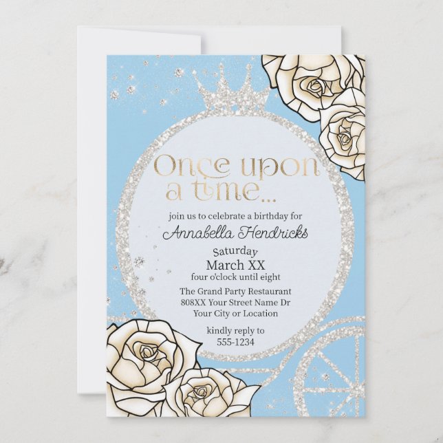 Princess Carriage Cinderella Fairytale Invitation (Front)