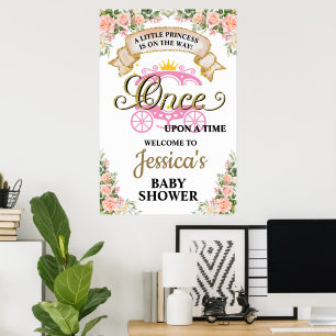 Princess Carriage Once Upon A Time Girl Baby Poster