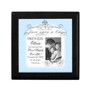 Princess Carriage Polka Dot Swirl Photo Baby Girl Jewelry Box