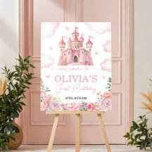 Princess Castle 16x20 Birthday Welcome Sign