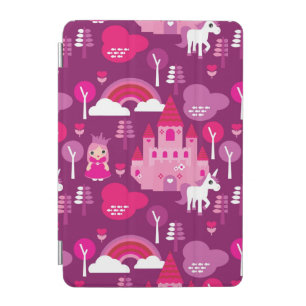 princess castle and unicorn rainbow iPad mini cover