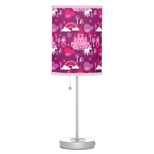 princess castle and unicorn rainbow table lamp (Right)