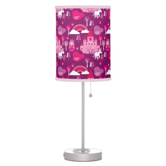 princess castle and unicorn rainbow table lamp (Left)