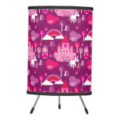 princess castle and unicorn rainbow tripod lamp (Front)