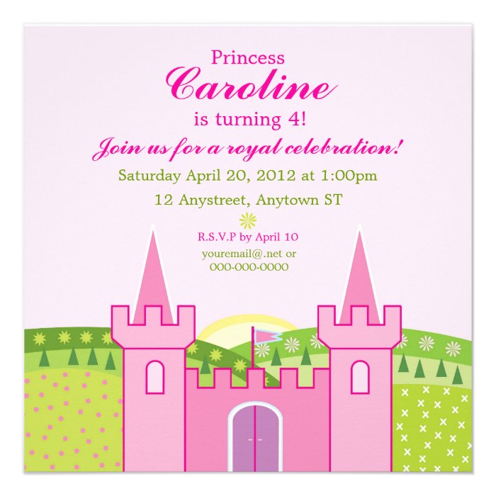 Princess Castle Birthday Invitation