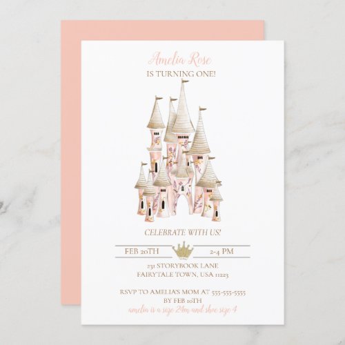 Princess Castle Birthday Invitation