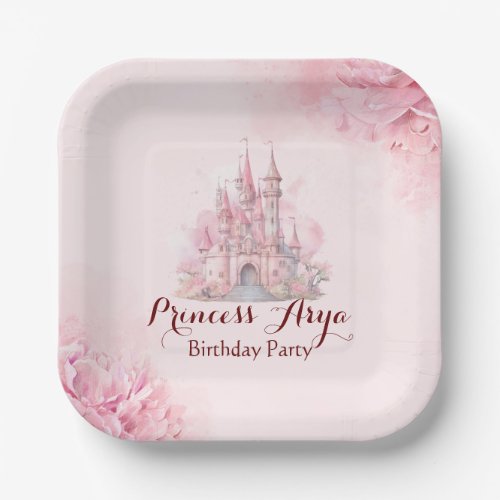 Princess Castle Birthday Paper Plate