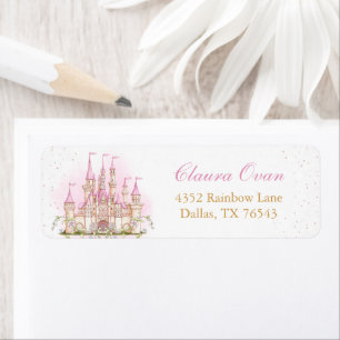 Princess Castle Birthday Party Address Label