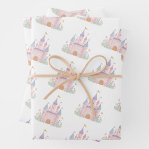 Princess Castle Birthday Party Girls Wrapping Paper Sheets
