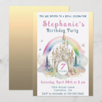Princess Castle Birthday Party Invitation