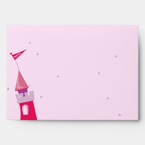 PRINCESS CASTLE Birthday Party Invitation Envelope