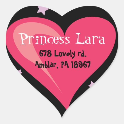 PRINCESS CASTLE Birthday Party Invitation Sticker