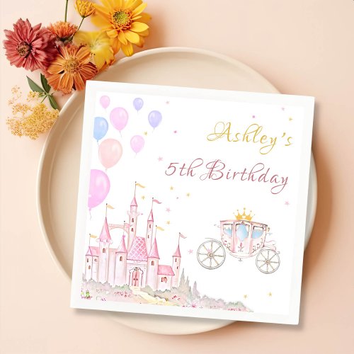 Princess Castle Birthday Party Napkins