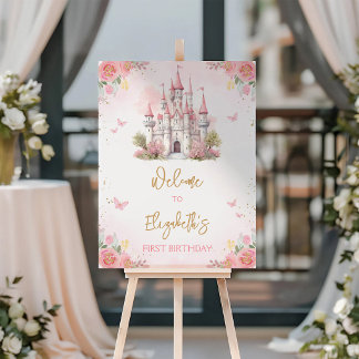 Princess Castle Birthday Party Welcome Sign