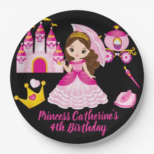 Princess Castle Birthday Personalized Girls Paper Plates