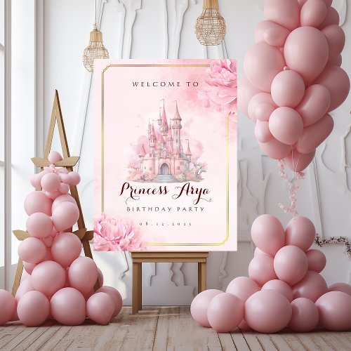 Princess Castle Birthday Welcome Sign