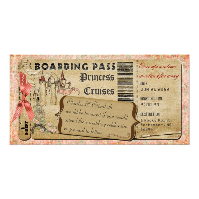 Princess Castle  Boarding Pass Card (Front)