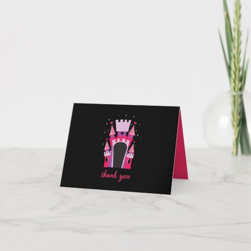 PRINCESS CASTLE BOUNCE HOUSE Birthday Party Thank You Card