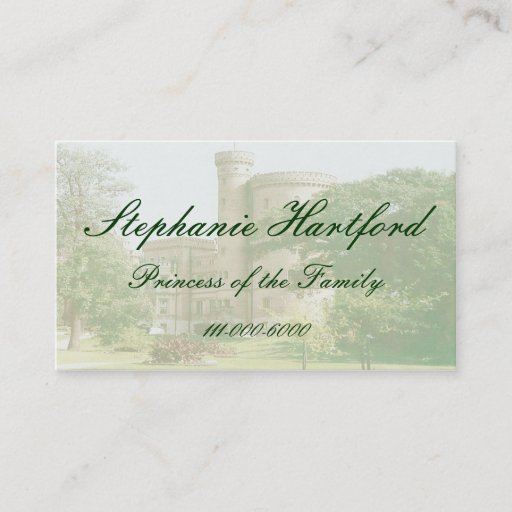 Customizable Princess Castle Calling Card Business Card Templates