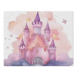 Princess castle canvas print for girls bedroom