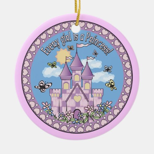 Princess Castle Ceramic Ornament