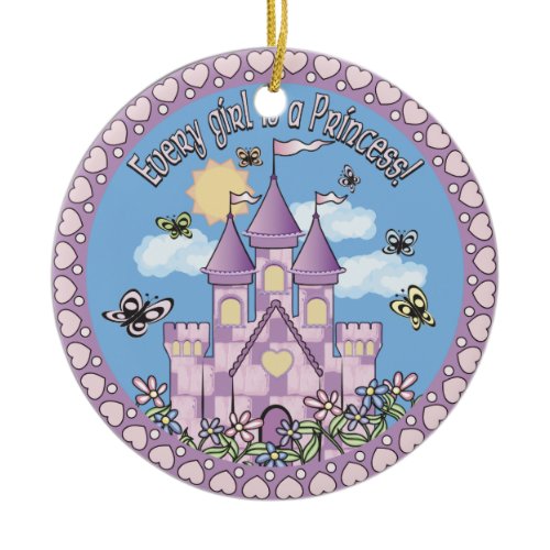 Princess Castle Ceramic Ornament