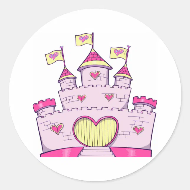 Princess castle classic round sticker | Zazzle